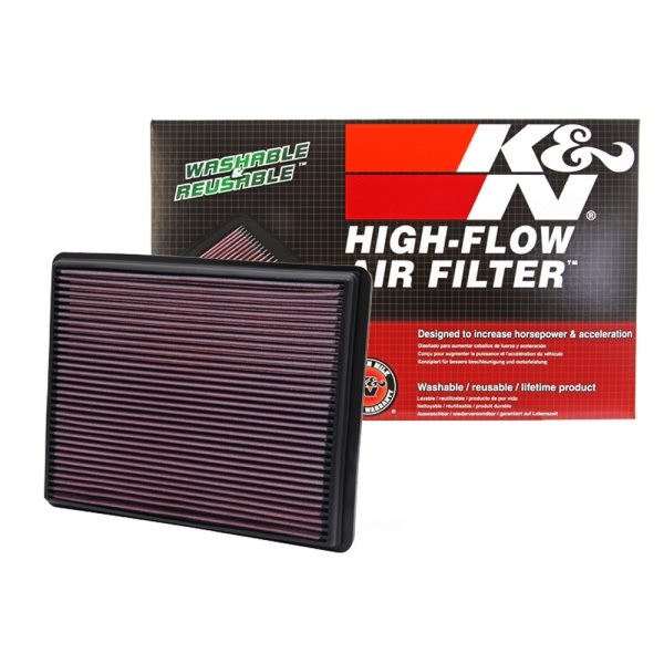 K&N 33 Series Panel Red Air Filter （12.438" L x 9.813" W x 1.188" H) 33-2129