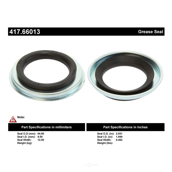 Centric Premium™ Front Inner Wheel Seal Kit 417.66013