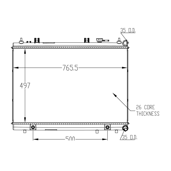 TYC Engine Coolant Radiator 13348