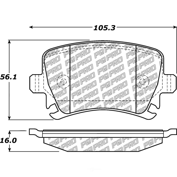 Centric Posi Quiet Pro™ Semi-Metallic Rear Disc Brake Pads 500.11080