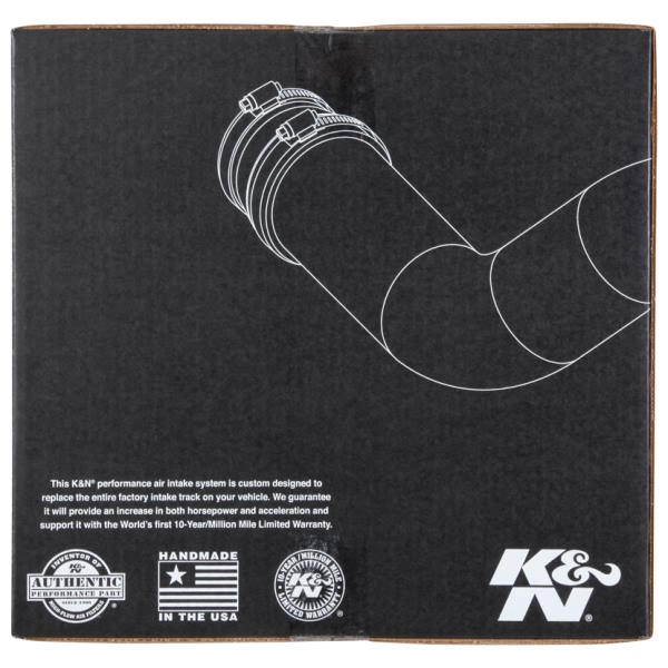 K&N 71 Series Blackhawk Induction® Aluminum Textured Black Cold Air Intake System with Black Filter 71-3070
