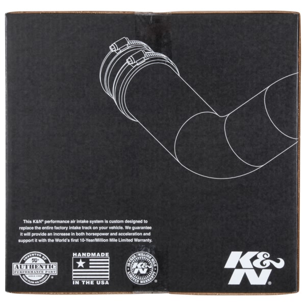 K&N 77 Series High-Flow Performance Aluminum Bright Aluminized Cold Air Intake System with Red Filter 77-3082KP