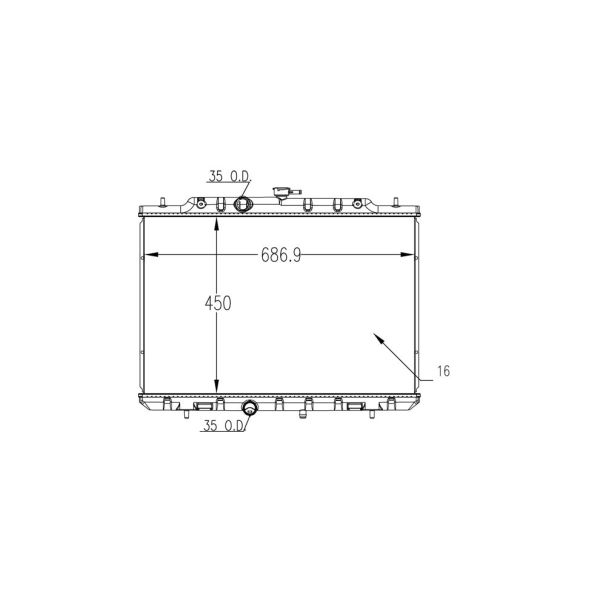 TYC Engine Coolant Radiator 13047