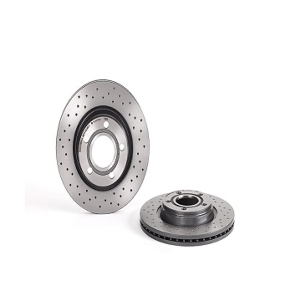 brembo Premium Xtra Cross Drilled UV Coated 1-Piece Rear Brake Rotors 09.7196.1X