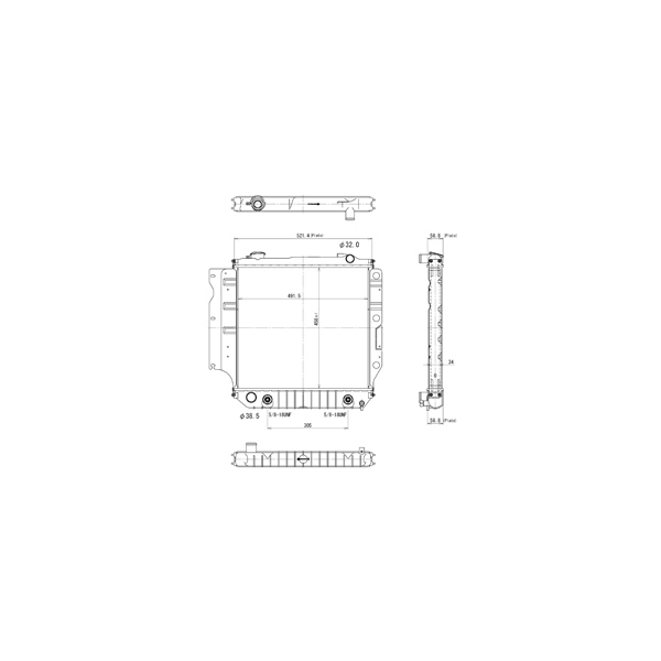 TYC Engine Coolant Radiator 2102