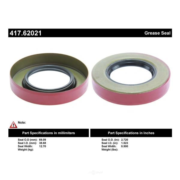 Centric Premium™ Axle Shaft Seal 417.62021