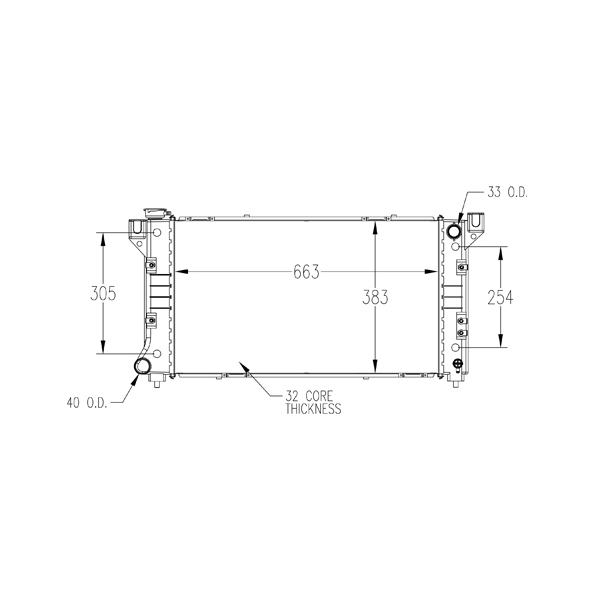 TYC Engine Coolant Radiator 1862