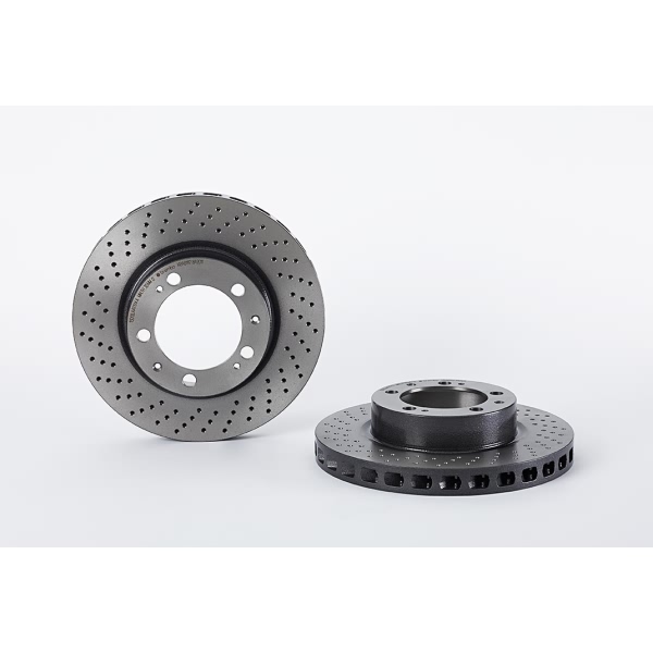 brembo UV Coated Series Drilled Front Driver Side Brake Rotor 09.8420.11