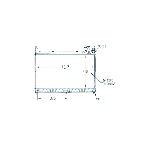 TYC Engine Coolant Radiator 13532