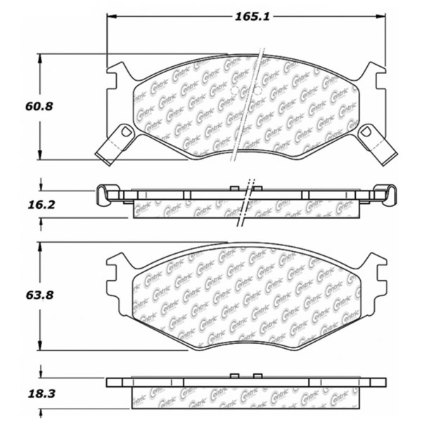 Centric Posi Quiet™ Ceramic Front Disc Brake Pads 105.05220