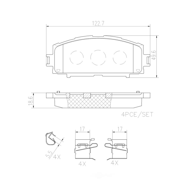 brembo Premium Ceramic Front Disc Brake Pads P83086N