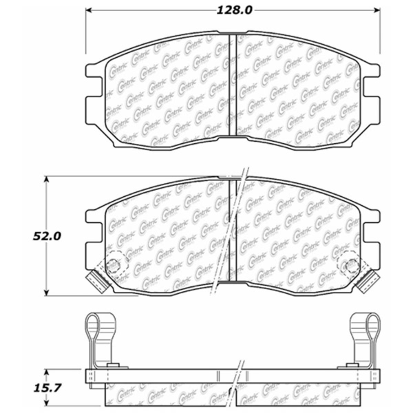 Centric Posi Quiet™ Ceramic Front Disc Brake Pads 105.04840