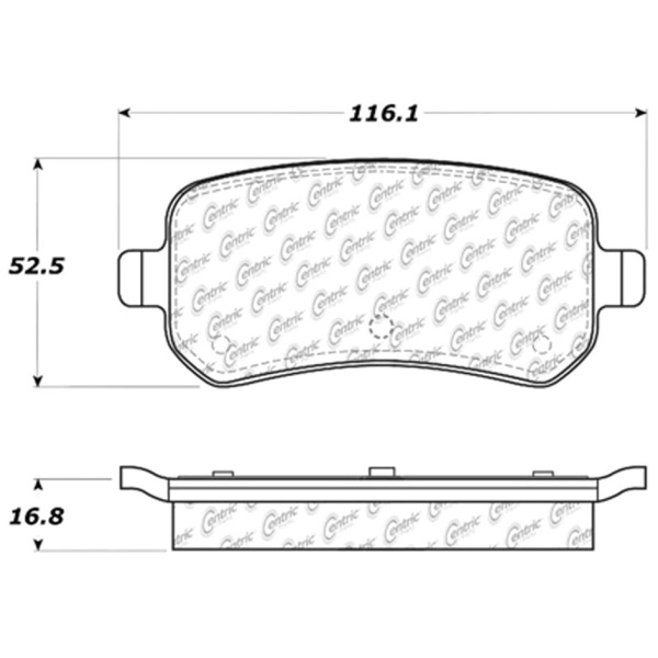 Centric Posi Quiet™ Ceramic Rear Disc Brake Pads 105.10210