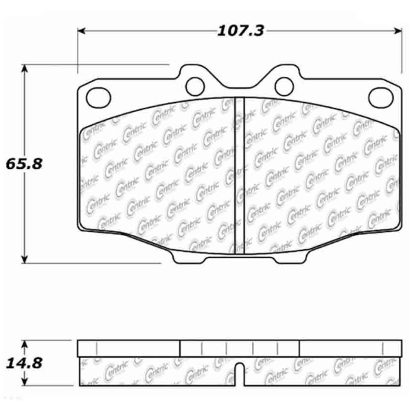 Centric Posi Quiet™ Ceramic Front Disc Brake Pads 105.01371