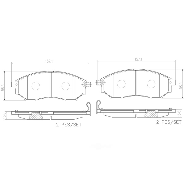 brembo Premium Ceramic Front Disc Brake Pads P56058N