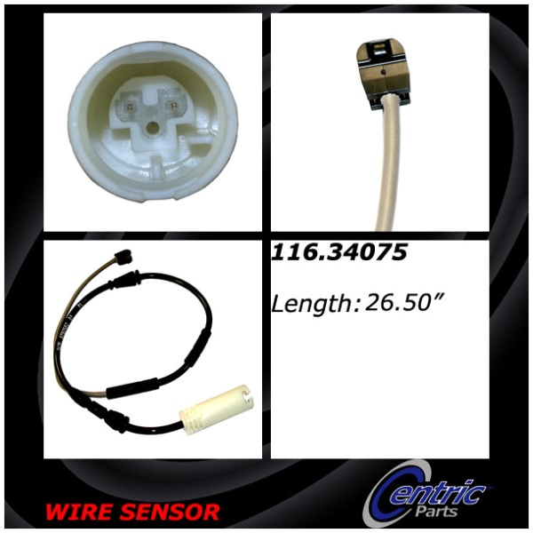Centric Front Brake Pad Sensor 116.34075