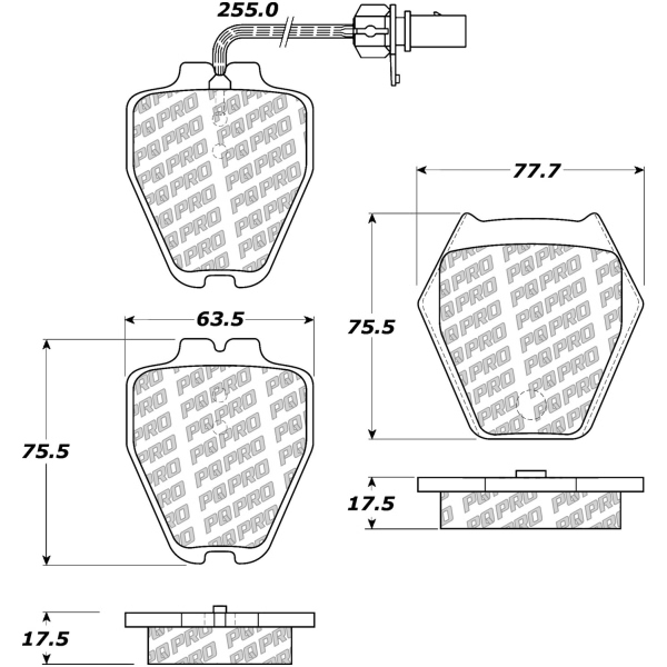 Centric Posi Quiet Pro™ Semi-Metallic Front Disc Brake Pads 500.08390