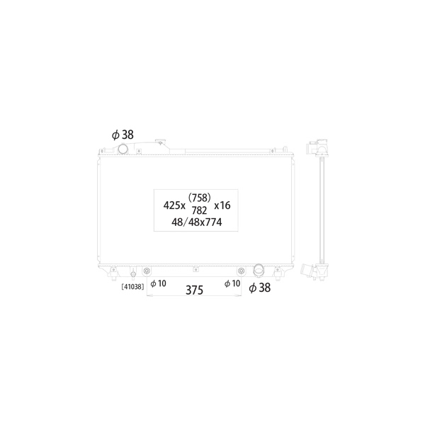 TYC Engine Coolant Radiator 2418