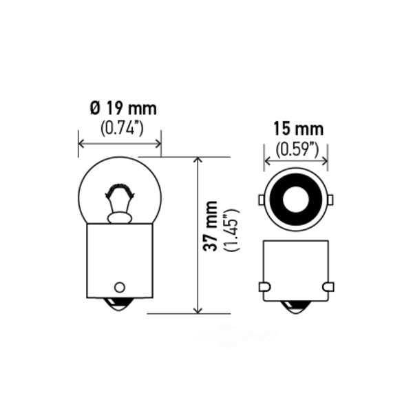 Hella 5007 Standard Series Incandescent Miniature Light Bulb 5007