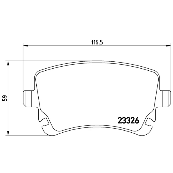 brembo Premium Low-Met OE Equivalent Rear Brake Pads P85076