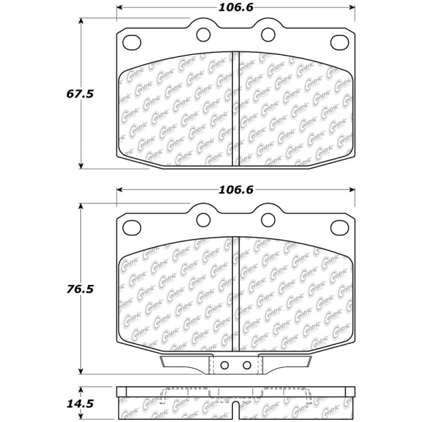 Centric Posi Quiet™ Ceramic Front Disc Brake Pads 105.03310