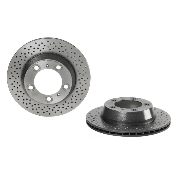 brembo UV Coated Series Drilled Vented Rear Brake Rotor 09.8998.11