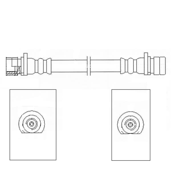 Centric Rear Brake Hose 150.40352