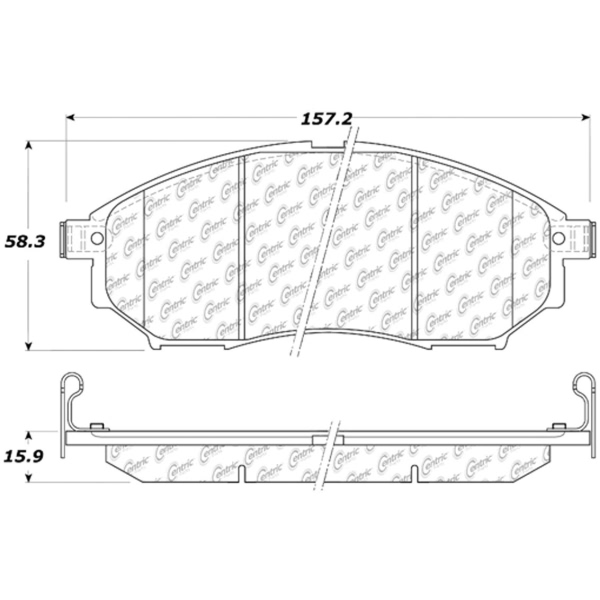 Centric Premium™ Ceramic Brake Pads With Shims And Hardware 301.08880