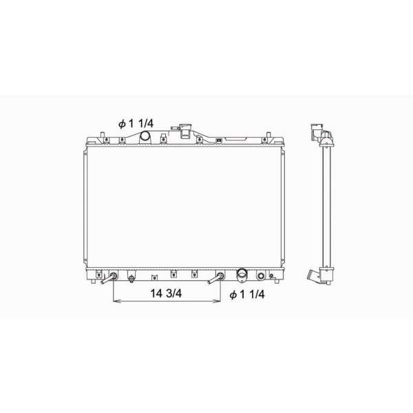 TYC Engine Coolant Radiator 1278