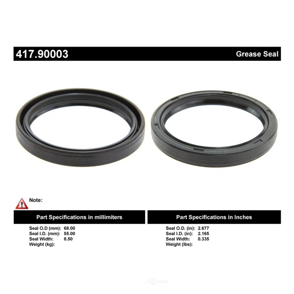 Centric Premium™ Front Inner Wheel Seal 417.90003