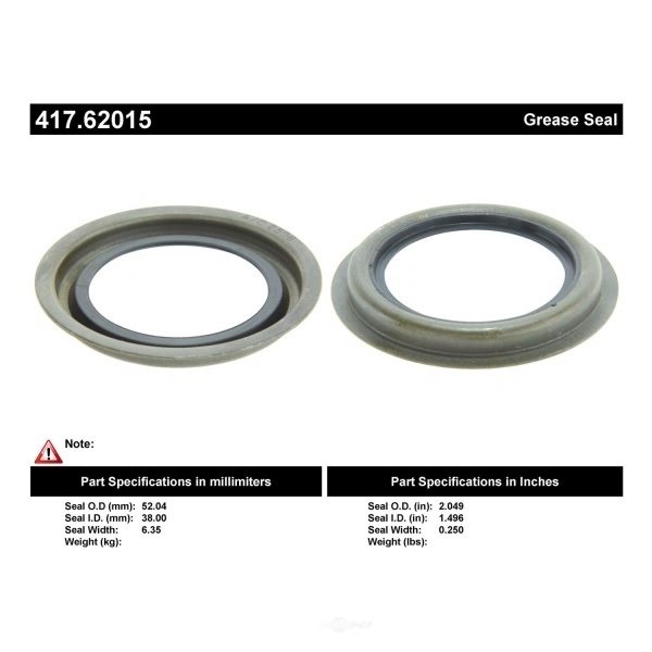 Centric Premium™ Front Inner Wheel Seal 417.62015