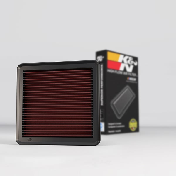 K&N 33 Series Panel Red Air Filter （8.75" L x 8.563" W x 0.938" H) 33-2304