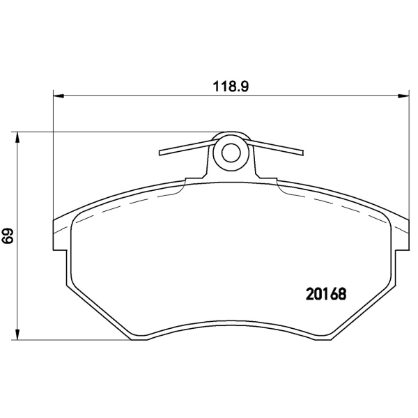 brembo Premium Low-Met OE Equivalent Front Brake Pads P85011
