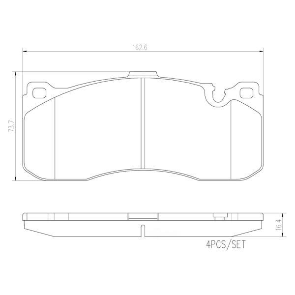 brembo Premium Ceramic Front Disc Brake Pads P06041N