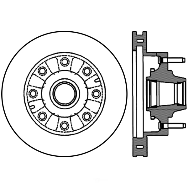 Centric Premium Vented Front Brake Rotor 125.65073