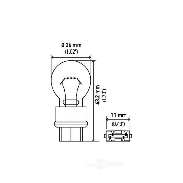 Hella 3156 Standard Series Incandescent Miniature Light Bulb 3156