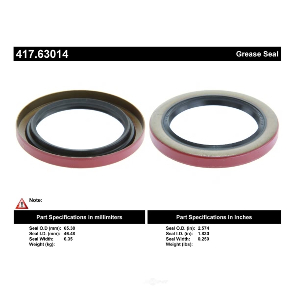 Centric Premium™ Front Inner Wheel Seal 417.63014