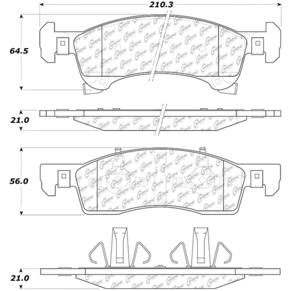 Centric Posi Quiet™ Ceramic Front Disc Brake Pads 105.09340