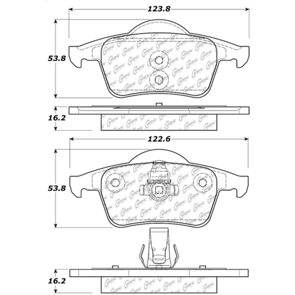 Centric Premium Ceramic Rear Disc Brake Pads 301.07950