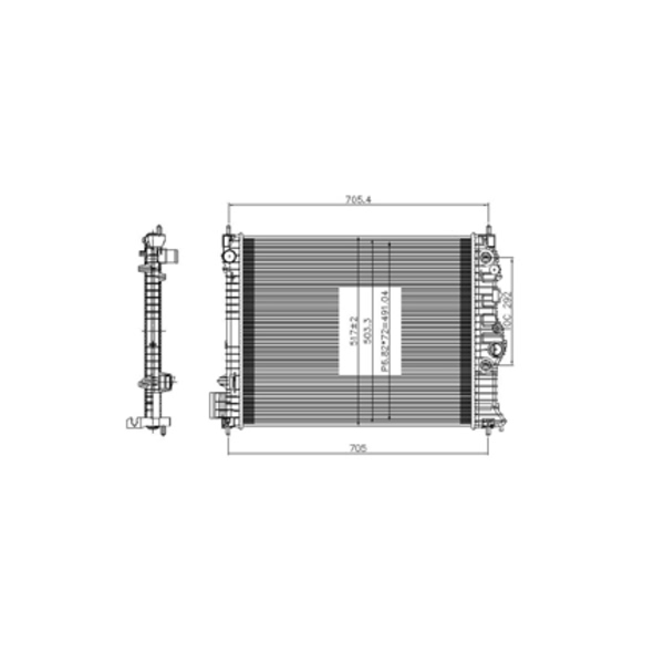 TYC Engine Coolant Radiator 13511