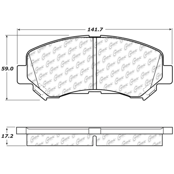 Centric Posi Quiet™ Ceramic Front Disc Brake Pads 105.13380