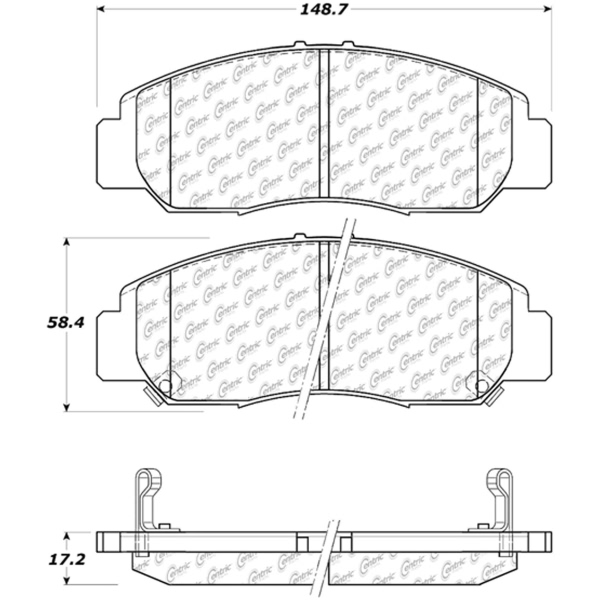 Centric Posi Quiet™ Ceramic Front Disc Brake Pads 105.09590