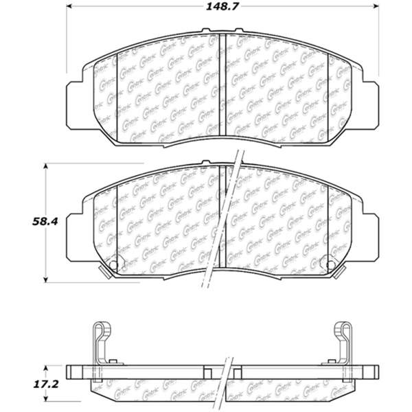 Centric Posi Quiet™ Ceramic Front Disc Brake Pads 105.09590