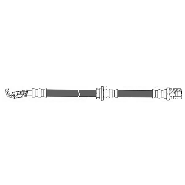 Centric Rear Passenger Side Brake Hose 150.49307