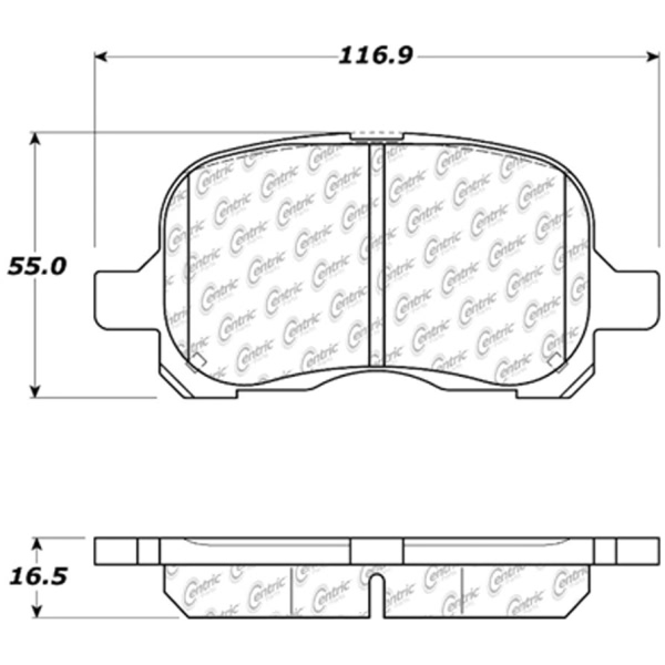 Centric Posi Quiet™ Ceramic Front Disc Brake Pads 105.07410