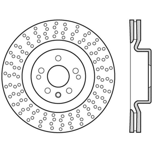 Centric Premium Vented Front Brake Rotor 125.35104