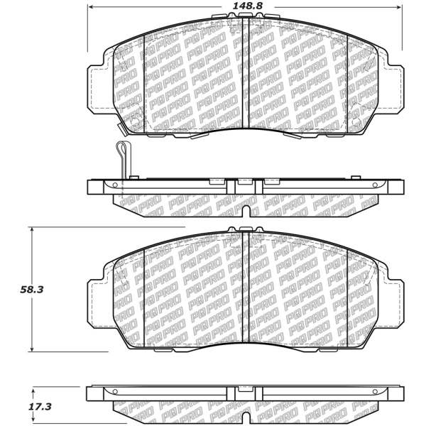 Centric Posi Quiet Pro™ Ceramic Front Disc Brake Pads 500.15060