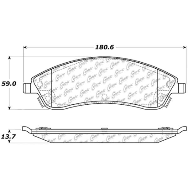 Centric Posi Quiet™ Ceramic Front Disc Brake Pads 105.10190