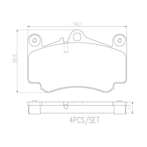brembo Premium Ceramic Front Disc Brake Pads P65011N