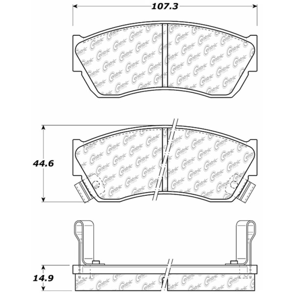 Centric Premium Semi-Metallic Front Disc Brake Pads 300.04510